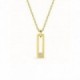 Collar de oro amarillo 18K y diamantes de 0,04CT