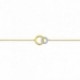 Pulsera en oro amarillo 9K y diamantes 0,03CT