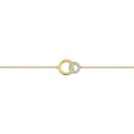 Pulseira em ouro amarelo e diamantes 0,03CT