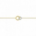 Pulsera en oro amarillo 9K y diamantes 0,03CT