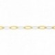 Pulsera de oro bicolor 9K de 18 cm
