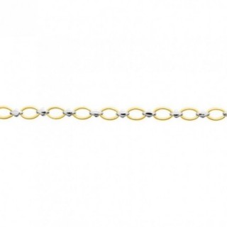 Pulsera de malla hueca bicolor en oro de 18K