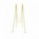 Pendientes en oro amarillo 18K cadena colgante de 3 vueltas