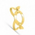 Anel perfurado em ouro amarelo 18K