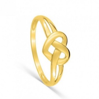Anillo de oro amarillo 18K con forma de corazón