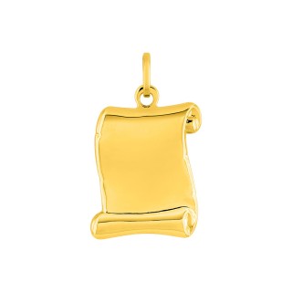 Pendente em ouro amarelo 9K com pergaminho de anjo