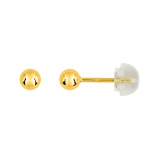 Pendientes de oro amarillo 9K en bolita 4MM