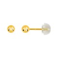 Pendientes de oro amarillo 9K en bolita 4MM