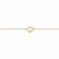 Pulsera corazón de oro amarillo 9K y circonita