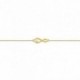 Pulseira infinita em ouro amarelo de 9K e óxido de zircónio