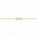 Pulsera infinito de oro amarillo 9K y circonita