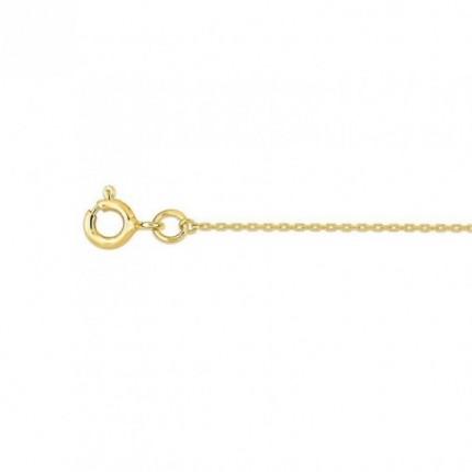 Cadena tipo cable con diamantes en oro amarillo 9K, anchura 0,85 mm