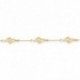 Pulsera de oro amarillo 9K con motivos circonita y rodio