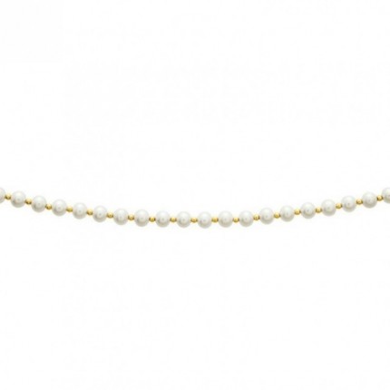 Colar em ouro amarelo 18K e pérola cultivada em água doce de 5,5 mm