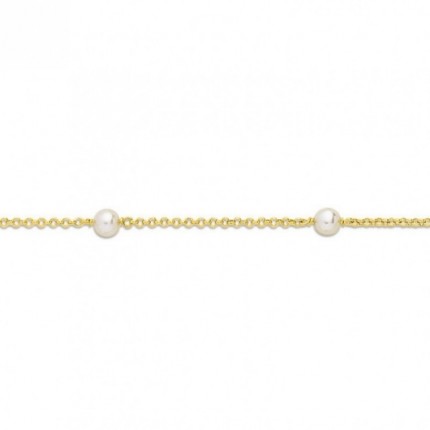 Pulsera de oro amarillo 18K y perlas cultivadas de agua dulce