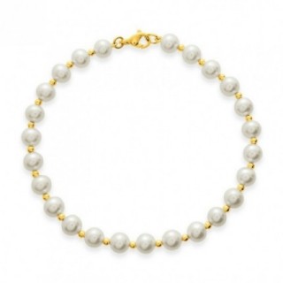 Pulseira em ouro amarelo 18K e pérolas cultivadas em água doce 5 - 5,5 mm