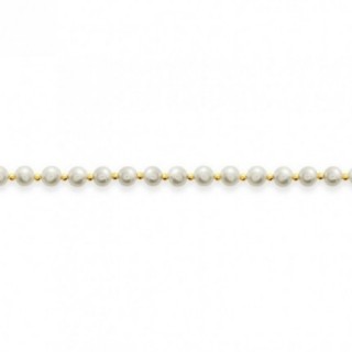 Pulseira em ouro amarelo 18K e pérolas cultivadas em água doce 5 - 5,5 mm