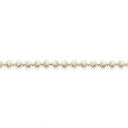 Pulsera de oro amarillo 18K y perlas cultivadas de agua dulce de 5 - 5,5 mm