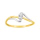 Anel ouro bicolor de 9K