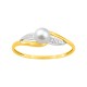 Anillo de oro amarillo con perla de 4.5MM