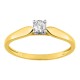 Anillo de oro amarillo 9K solitario con diamante 0.10 ct