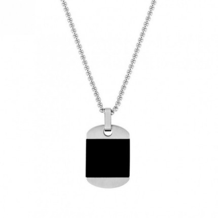 Collar CARGO de acero y placa de ágata