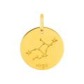 Medalha do Horóscopo espanhol Virgem em ouro amarelo 9K