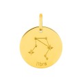 Colgante Horóscopo español Libra de oro amarillo 9K