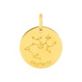 Medalha do Horóscopo espanhol Sagitário em ouro amarelo 9K