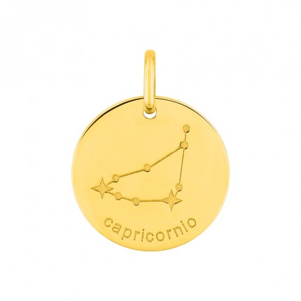 Colgante Horóscopo español Capricornio de oro amarillo 9K