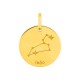 Medalha do Horóscopo português Leão em ouro amarelo 9K