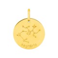 Medalha do Horóscopo português Sagitário em ouro amarelo 9K