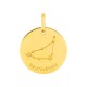 Medalha do Horóscopo português Capricórnio em ouro amarelo 9K