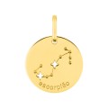 Colgante Horóscopo portugués Escorpio de oro amarillo 18K