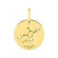 Colgante Horóscopo portugués Virgo de oro amarillo 18K