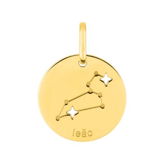 Colgante Horóscopo portugués Leo de oro amarillo 18K