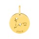 Medalha do Horóscopo espanhol Peixes em ouro amarelo 18K