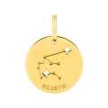 Colgante Horóscopo español Acuario de oro amarillo 18K