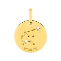 Medalha do Horóscopo espanhol Aquário em ouro amarelo 18K