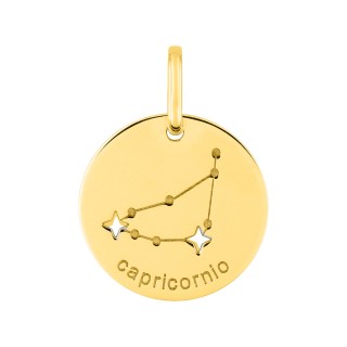 Colgante Horóscopo español Capricornio de oro amarillo 18K