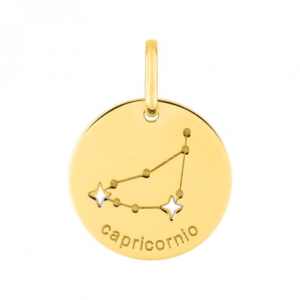 Colgante Horóscopo español Capricornio de oro amarillo 18K