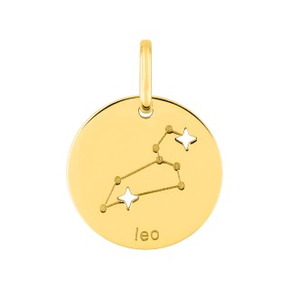 Medalha do Horóscopo espanhol Leão em ouro amarelo 18K