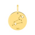 Medalha do Horóscopo espanhol Leão em ouro amarelo 18K