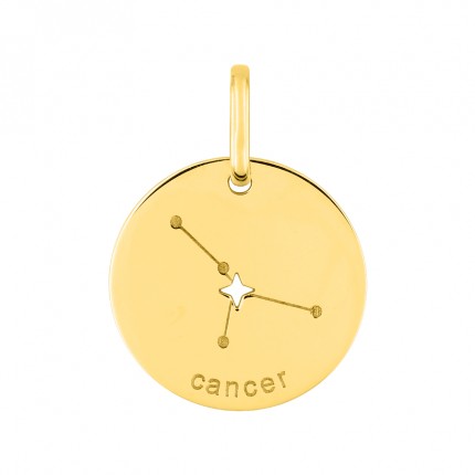 Medalha do Horóscopo espanhol Caranguejo em ouro amarelo 18K