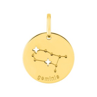Colgante Horóscopo español Géminis de oro amarillo 18K