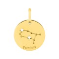 Colgante Horóscopo español Géminis de oro amarillo 18K
