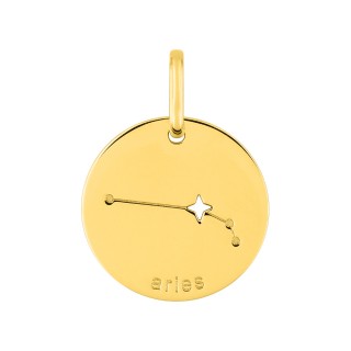 Medalha do Horóscopo espanhol Carneiro em ouro amarelo 18K