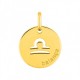 Medalha do Horóscopo português Balança dorado