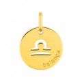 Medalha do Horóscopo português Balança dorado