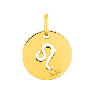 Medalha do Horóscopo português Leão dorado